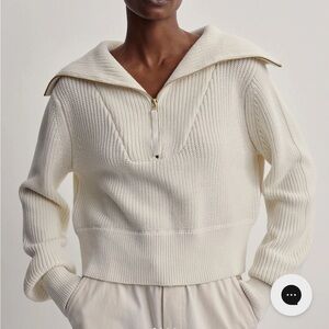 Varley Half-Zip Knit Sweater Size S